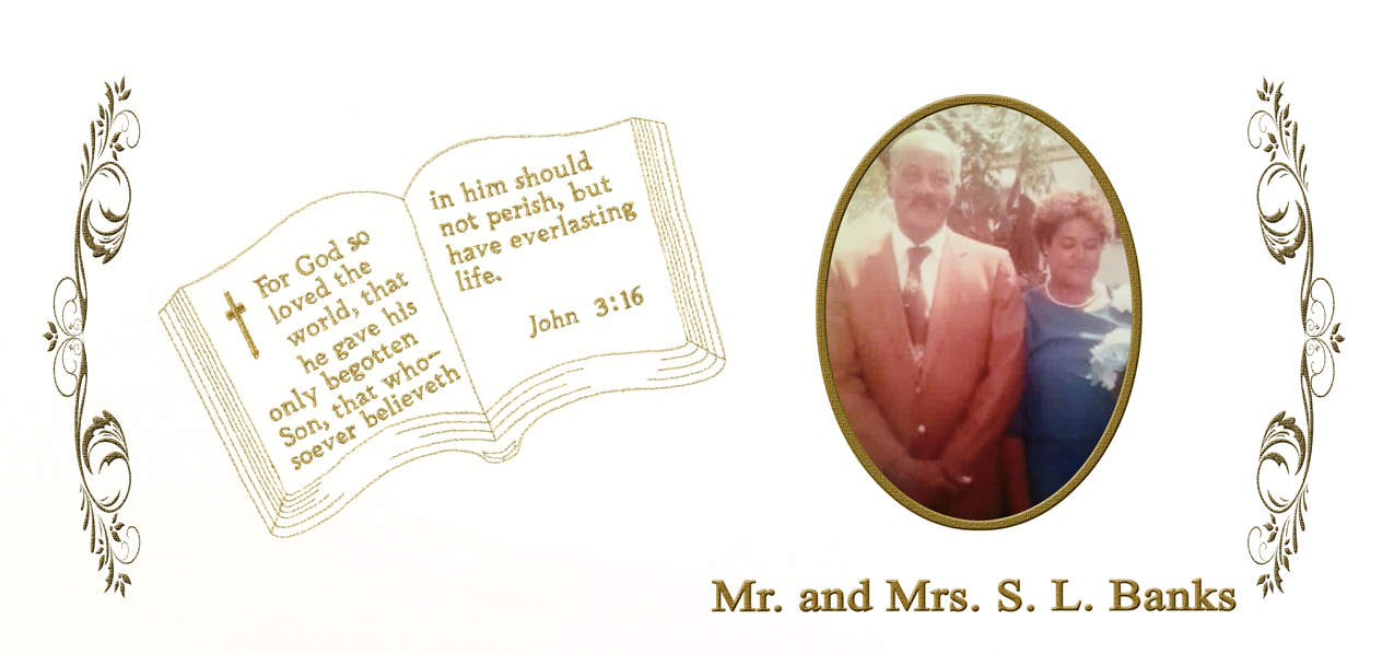 Open Bible (John 316) (White Faux) (Mr and Mrs S L Banks) PROOF